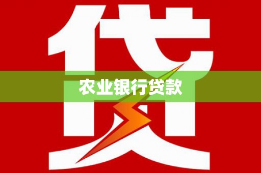 河西农业银行贷款