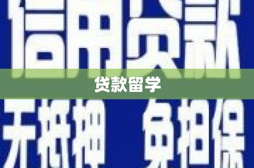 河西贷款留学