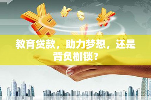 河西教育贷款，助力梦想，还是背负枷锁？