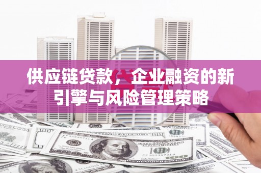 河西供应链贷款，企业融资的新引擎与风险管理策略