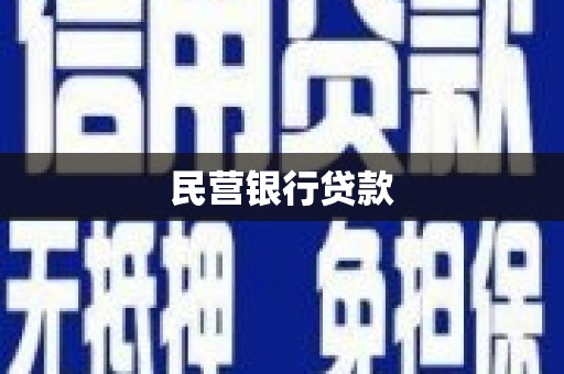 河西民营银行贷款