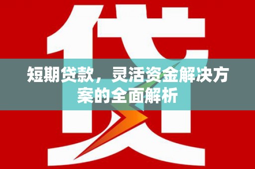 河西短期贷款，灵活资金解决方案的全面解析