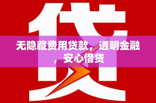 河西无隐藏费用贷款，透明金融，安心借贷