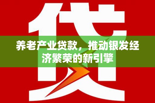 河西养老产业贷款，推动银发经济繁荣的新引擎