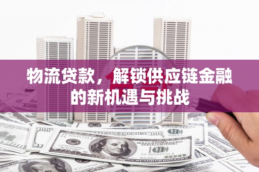 河西物流贷款，解锁供应链金融的新机遇与挑战