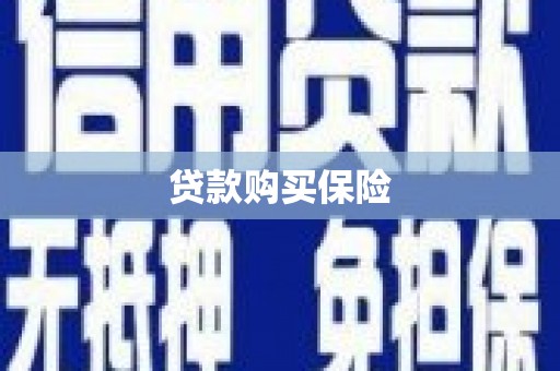 河西贷款购买保险