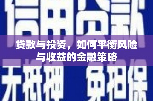 河西贷款与投资，如何平衡风险与收益的金融策略